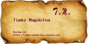 Timko Magdolna névjegykártya